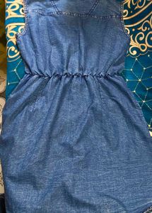 FIT AND FLARE DRESS -Denim Shirt style