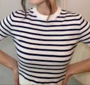 S to M Classic Striped Knit Top