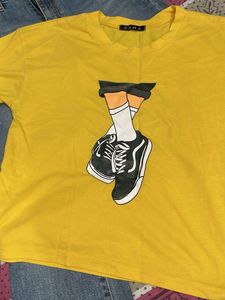 Yellow Graphic Print T-Shirt