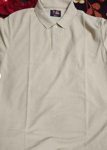 Men's Beige Polo T-Shirt