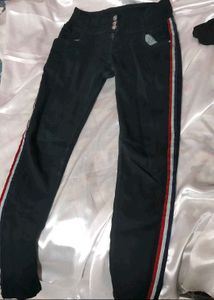 Black Strip Jeans