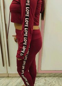 Maroon Two-Piece Set