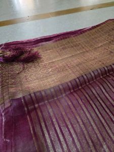 Beautiful Purple shibori style Saree with blouse