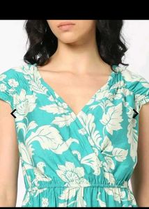 Floral Wrap maxi dress with jeans baggi pant