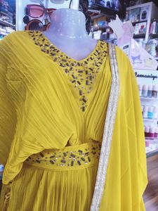 Mustard Yellow Dress 4pc set size L