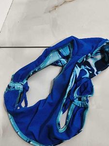 Blue Abstract Print Bikini Bottom