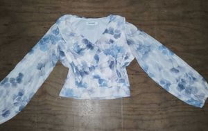 Floral Sheer Long-Sleeve Top