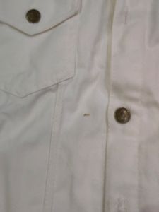 G1 Men's White Denim Jacket S Size
