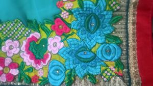 Beautiful Saree Yellow And Rama Green Combination