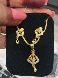 Gold Plated Necklace &amp; Earring Set