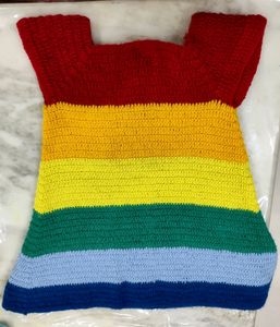 Woolen Frock Short Sleeves