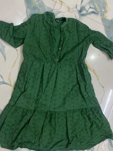 Emerald Green Eyelet Dress