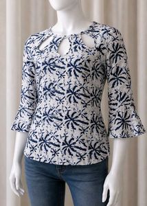 Stylish Printed Bell Sleeve Top