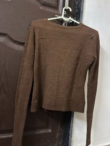 Cozy Brown V-Neck Cardigan