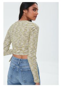 Forever 21Multi Color Textured Fitted Knit Top