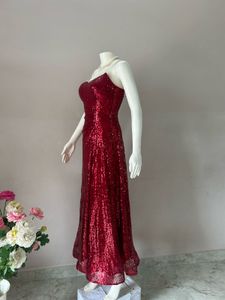 Stunning Red Sequin Evening Dress