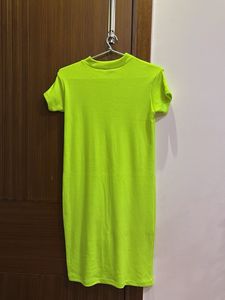Neon Yellow T-Shirt Dress
