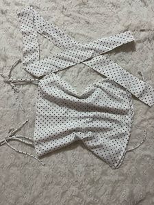Y2K vintage Polka Dot top with Scarf
