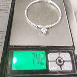 Pure Silver adjustable Single hand Kada/Bracele