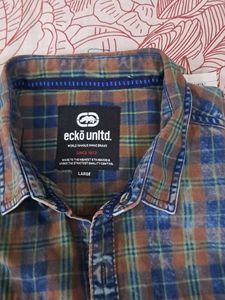 Ecko Unltd Denim washed look Button-Up Shirt