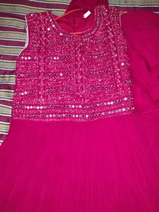 Stunning Pink Sequined Sharara Set