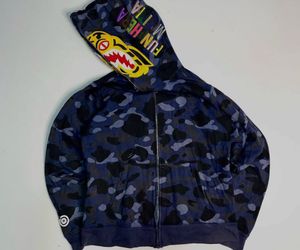 BAPE Shark Hoodie Camo Zip Up