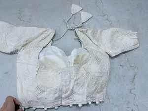 Unused off White sequins Blouse