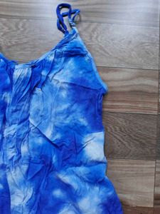 Tie-Dye Lace-Up Romper