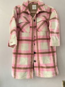 Imported Pink Plaid Shacket