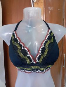 Stylish Black Bikini Set with Crochet Detail