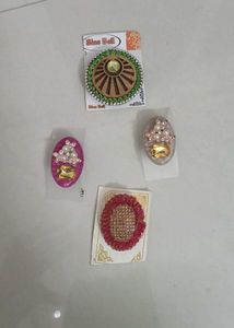 Set of 4 Decorative Saree Pins