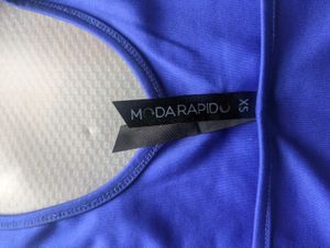 Blue Halter Neck Crop Top