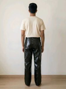 Unisex Black Patent Trousers Mint Condition