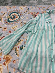 Striped Button-Up Shirt