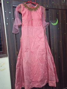 beautiful partywear gown and shrug with bottom