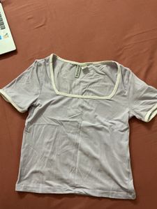 H&M Cute Pastel Square Neck Top