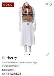 Burberry Heart Print Scarf