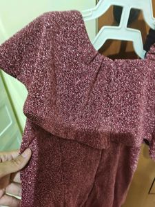 Sparkly cold shoulder dress for kids