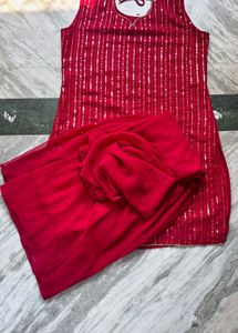 Sparkling Red Kurta Set