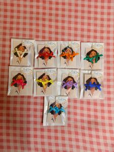 Set of 10 Unique Hair Bow earrings