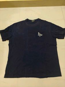 Navy Blue T-Shirt with Butterfly Graphic