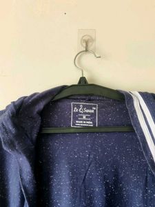 Men's Stylish Blue Open Cardigan Hoodie