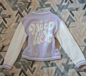Purple &amp; White Varsity Jacket