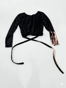 Velvet Wrap Around Crop Top