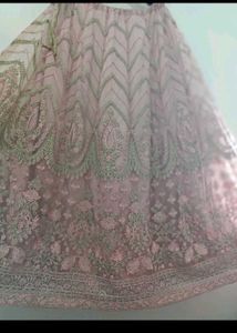 Dusty Rose Embroidered Lehenga Choli Set