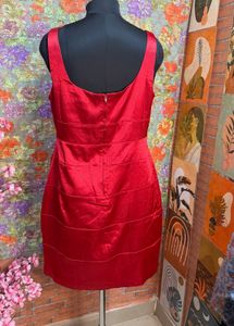 Stunning Red Satin Bodycon Dress