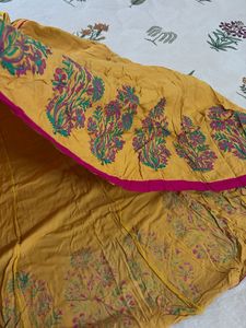 Yellow Ethnic Embroidered Skirt