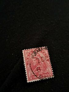 1890s British lIndia Queen Victoria 3 Pies stamp