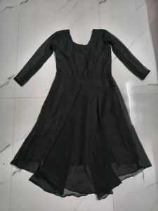 Elegant Black Anarkali Gown