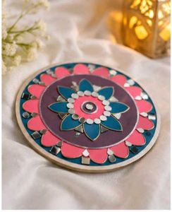 Handmade Mandala Mirror Art Coaster / Wall Decor -